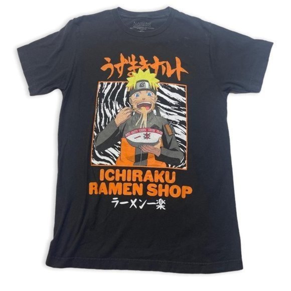 NARUTO Shippuden Mens T-Shirt - Giant Ichiraku‎ Ramen Shop Eating Image - Picture 1 of 4
